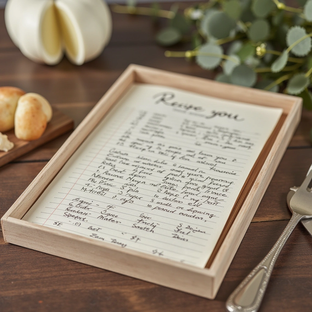 6. Personalized Recipe Box with Family Recipes