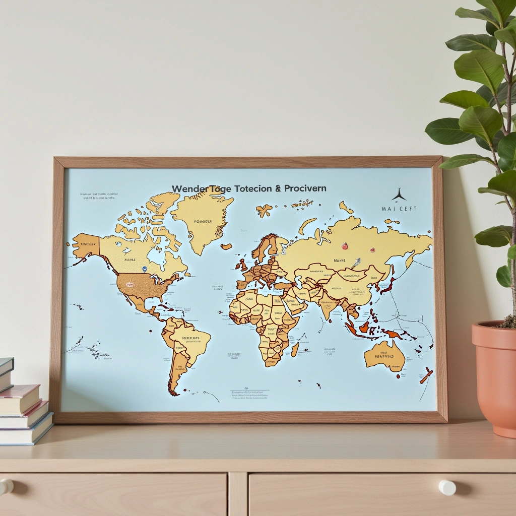 14. Customized Map of Your First Year Travels