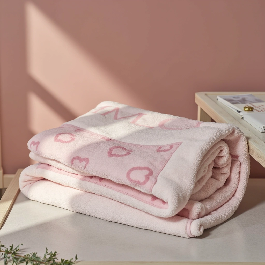 2. Cozy Plush Blanket with a Cute Pattern