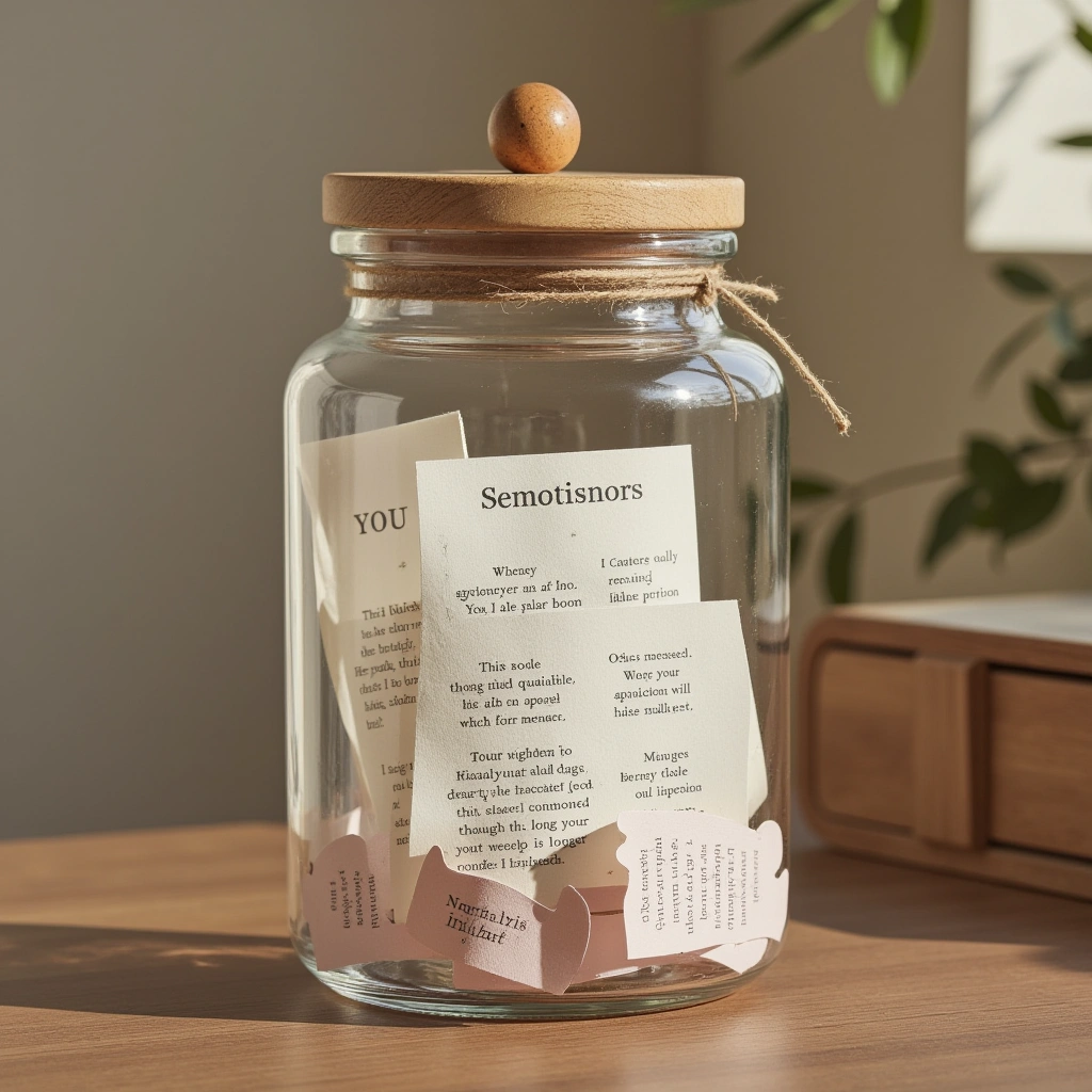 10. Memory Jar with Notes and Quotes