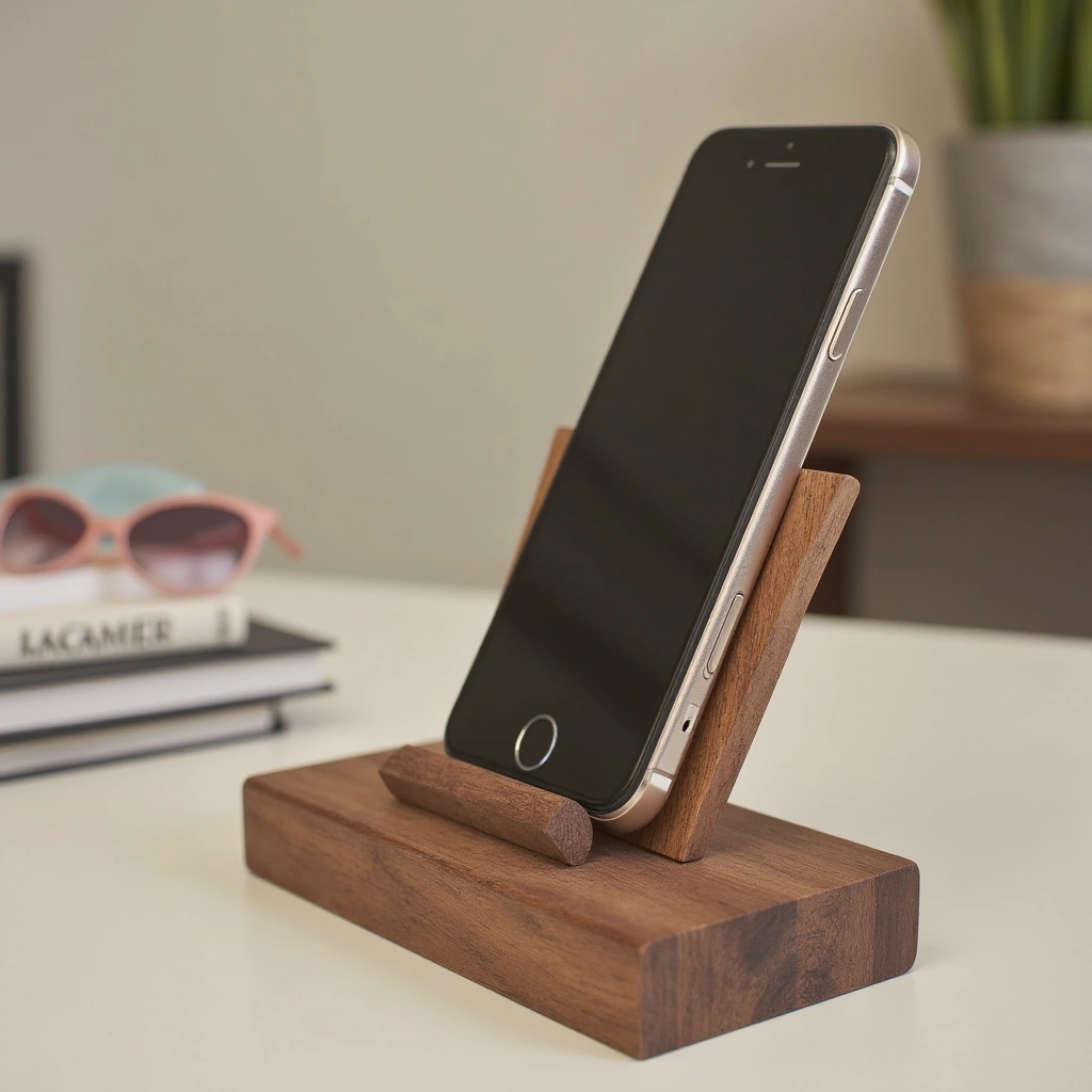 8. DIY Wooden Phone Stand