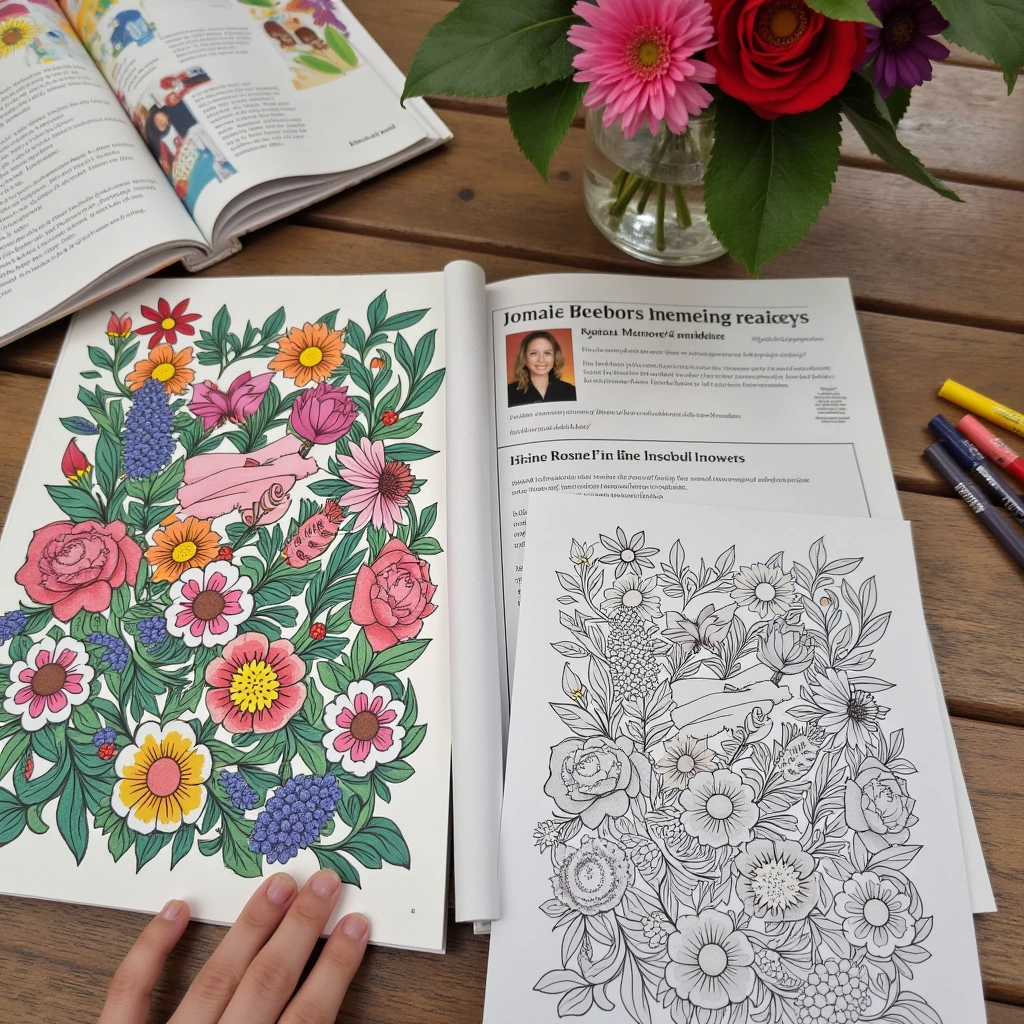 8. Adult Coloring Book with Quality Pencils