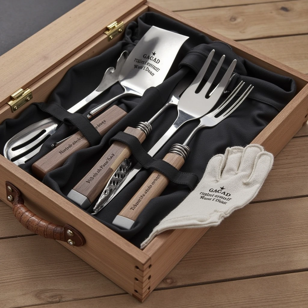 3. Customized BBQ Grill Set: For the Grill Master