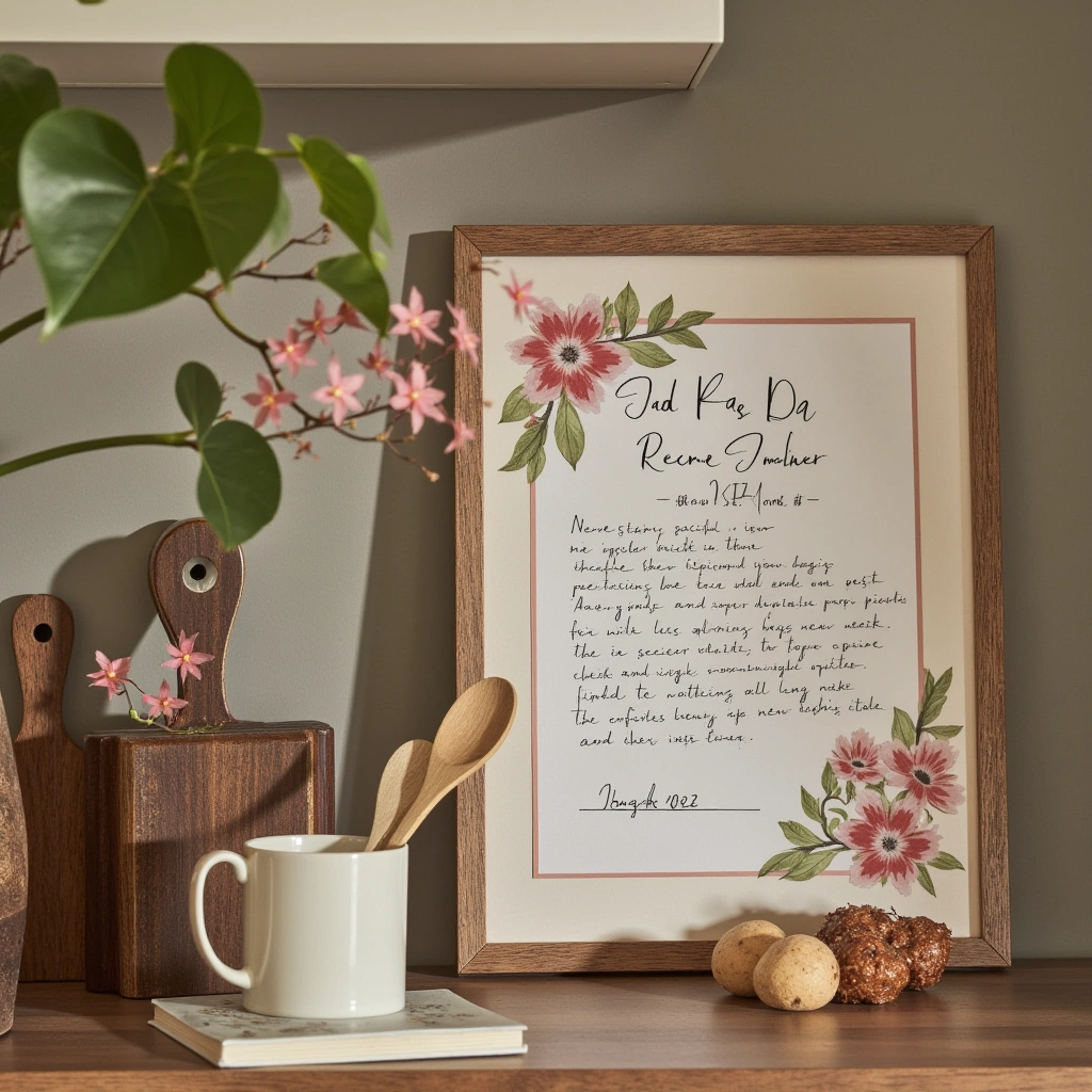 13. Framed Handwritten Recipe
