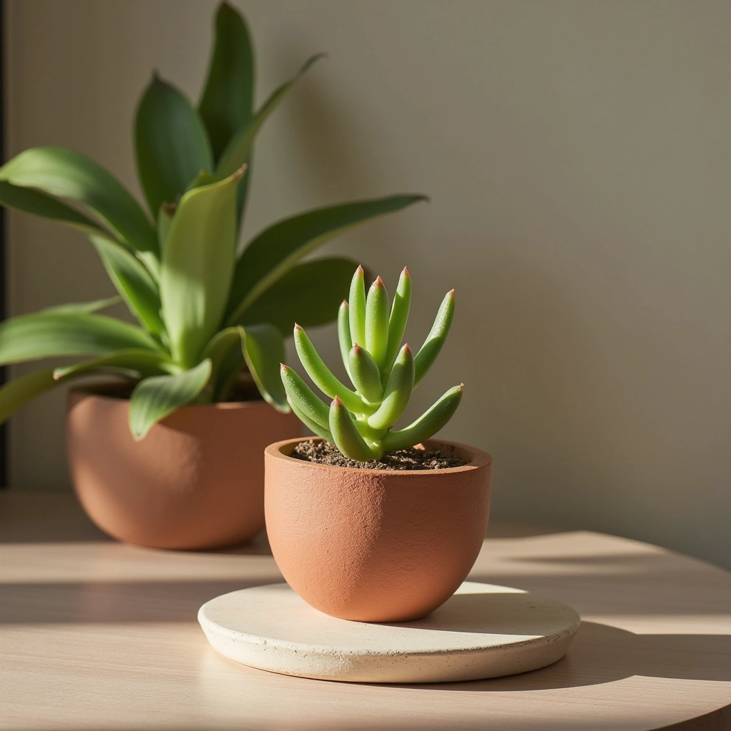 13. Decorated Flower Pot with Plant