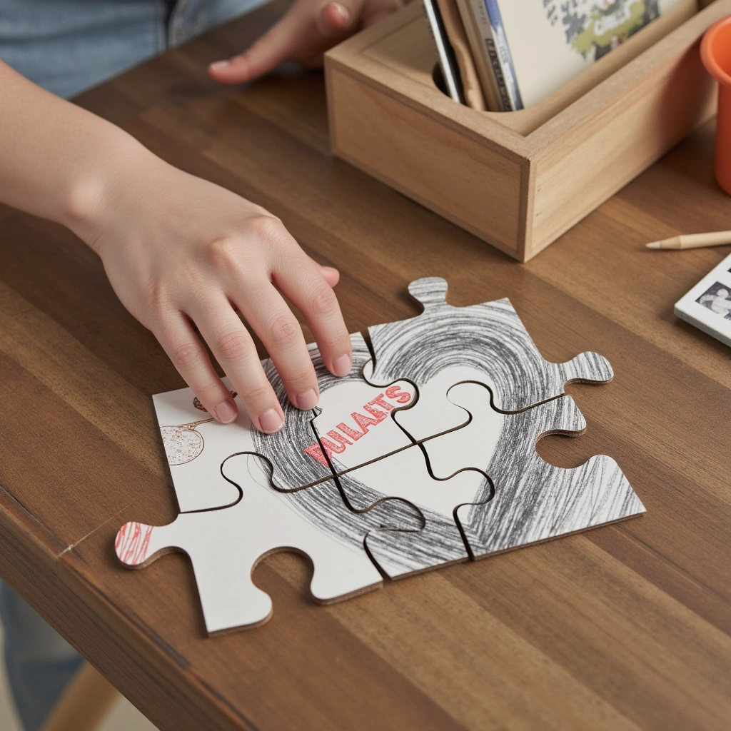 14. Father and Child Handprint Puzzle