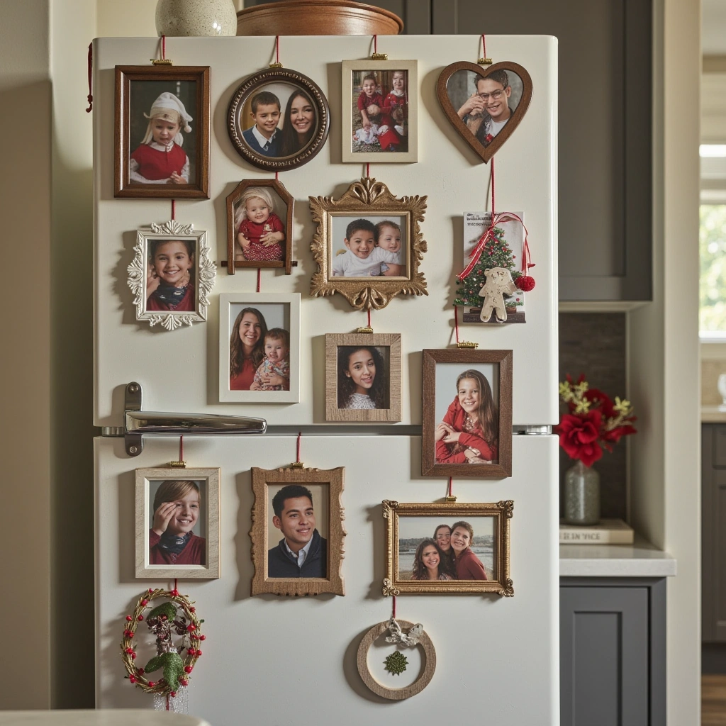 14. Photo Frame Magnets: Display Memories with a Festive Flair