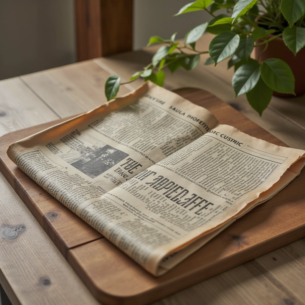 10. Vintage Newspaper Wrap: Nostalgia Meets Sustainability